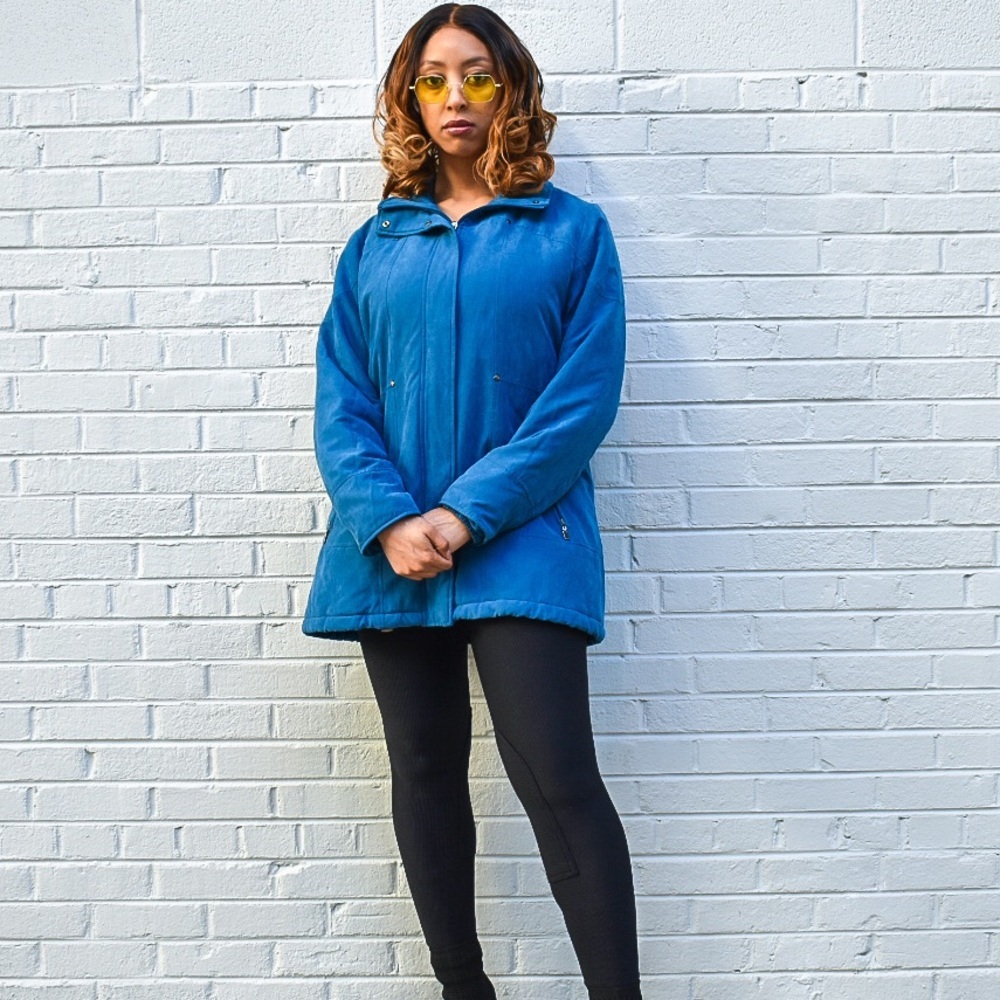 Forecaster Blue Puffer coat sz Large